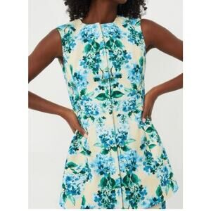 Tuckernuck Water’s Edge Hydrangea Tunic Top Sz 10 Blue Floral Sleeveless Preppy